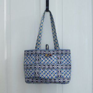 Vera Bradley Tote&coin purse- retired Riviera Blue